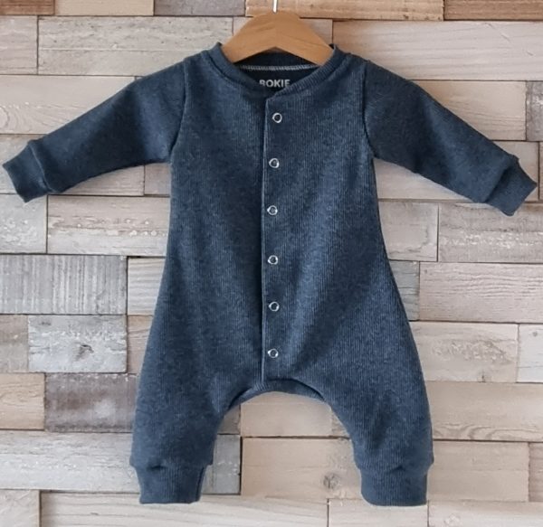 Jumpsuit "Rib jeansblauw" - Afbeelding 2
