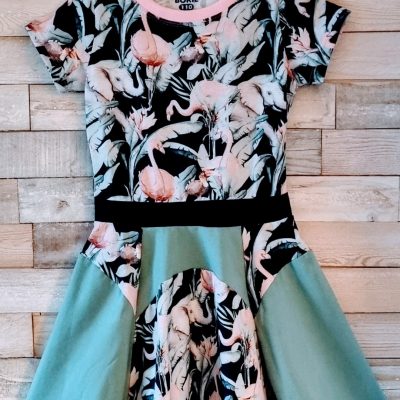 Jurk "Flamingo en olifant"