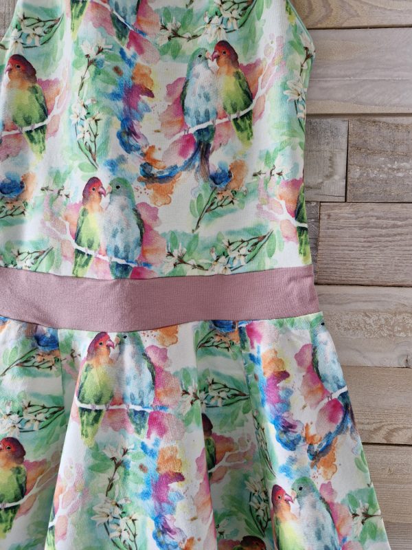 Jurk "Birds aqua" - Afbeelding 3